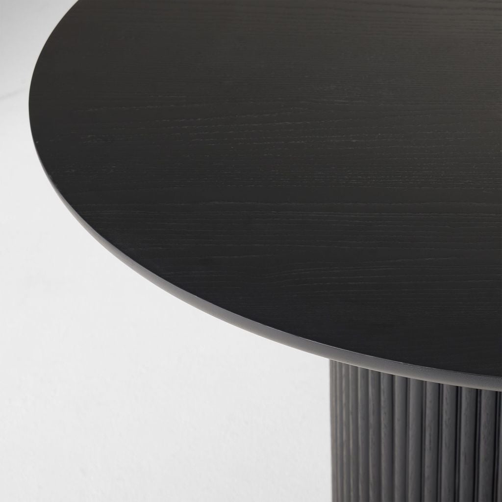 Bàn Ăn Oval Dài Chân Trụ Kẹp Nẹp Tròn