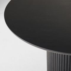 Bàn Ăn Oval Dài Chân Trụ Kẹp Nẹp Tròn