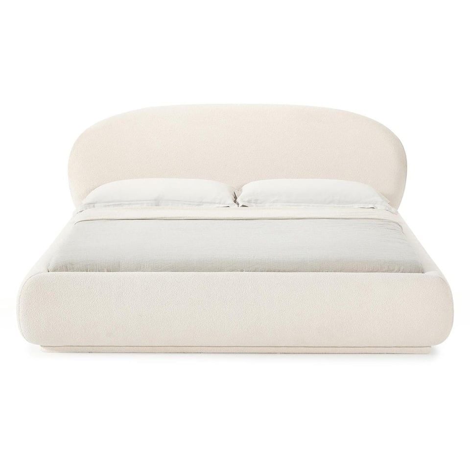 Giường Ngủ Hiện Đại Bo Cong Chân Gỗ Cloud