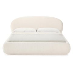 Giường Ngủ Hiện Đại Bo Cong Chân Gỗ Cloud