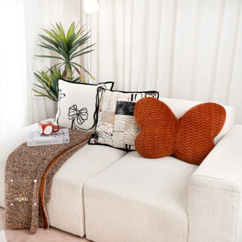 Vỏ Gối Tựa Lưng Phong Cách Ý Mix Hoa Văn