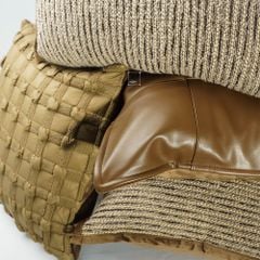 Vỏ Gối Tựa Lưng Nâu Maillard Phong Cách Wabi Sabi