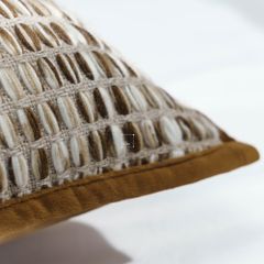 Vỏ Gối Tựa Lưng Vuông Dệt Thủ Công Wabi Sabi Tông Be Cao Cấp