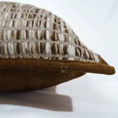 Vỏ Gối Tựa Lưng Vuông Dệt Thủ Công Wabi Sabi Tông Be Cao Cấp