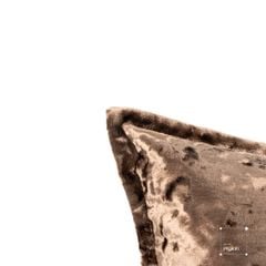 Vỏ Gối Tựa Lưng Nhung Đen Bạc Ánh Kim Vân Hổ