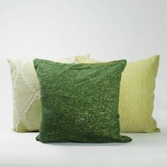 Vỏ Gối Tựa Lưng Tông Xanh Lá Mix Họa Tiết Tinh Tế