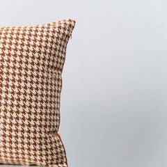 Vỏ Gối Tựa Lưng Dệt Sợi Jacquard Phối Màu Dot Light Cam Trắng