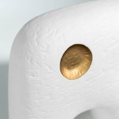 Bình Gốm Decor Tối Giản Họa Tiết Trừu Tượng Phối Vàng