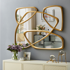 Gương Decor Nghệ Thuật Abstract Gold