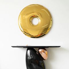 Gương Lõm Thép Không Gỉ Nghệ Thuật Treo Tường Hình Donut