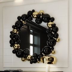 Gương Trang Trí Treo Tường Bong Bóng Thép Không Gỉ Cao Cấp