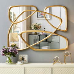 Gương Decor Nghệ Thuật Abstract Gold
