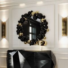 Gương Trang Trí Treo Tường Bong Bóng Thép Không Gỉ Cao Cấp