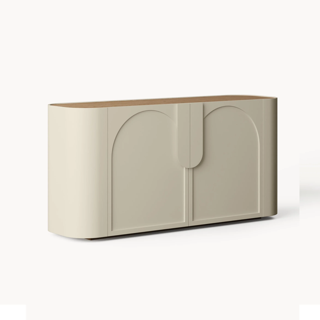 Tủ Console 4 Cánh Cong Thiết Kế Họa Tiết Vòm Solis