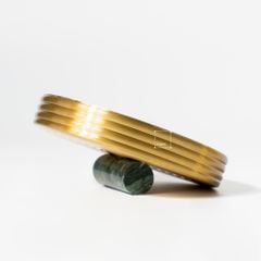 Hộp Đựng Trang Sức Decor Kim Loại Tròn Nắp Cẩm Thạch Sang Trọng