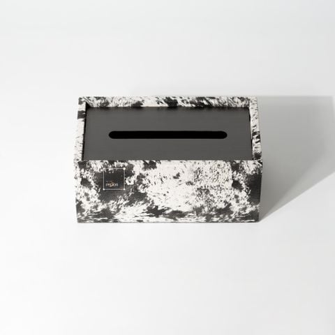 Hộp Khăn Giấy PU Giả Lông Ngựa Bày Trí Bàn Tiệc