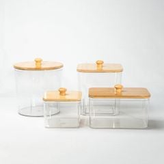 Hộp Đựng Đồ Nắp Gỗ Đựng Bánh Kẹo Xà Phòng