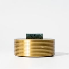 Hộp Đựng Trang Sức Decor Kim Loại Tròn Nắp Cẩm Thạch Sang Trọng