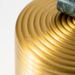 Hộp Đựng Trang Sức Decor Kim Loại Tròn Nắp Cẩm Thạch Sang Trọng