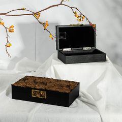 Hộp Trang Sức Da Phối Lông Nhũ Ánh Vàng Sang Trọng