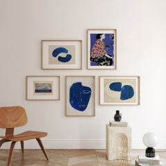 Tranh Treo Tường Xanh Coban Trừu Tượng