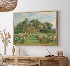 Tranh Treo Tường Sundial In a Rose Gardern