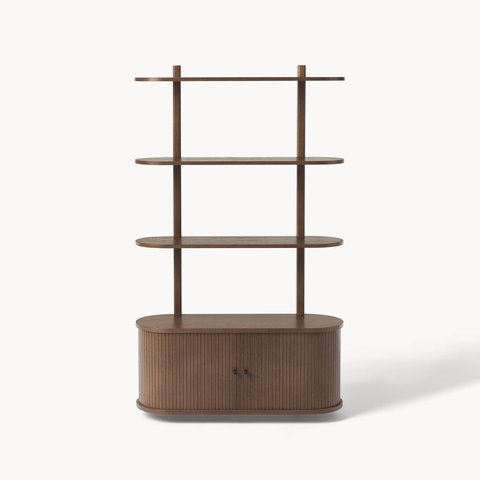 Kệ Sách Đứng Bằng Gỗ Bo Cong Contemporary Curve