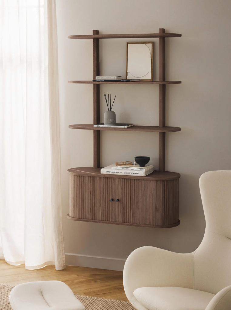 Kệ Sách Đứng Bằng Gỗ Bo Cong Contemporary Curve