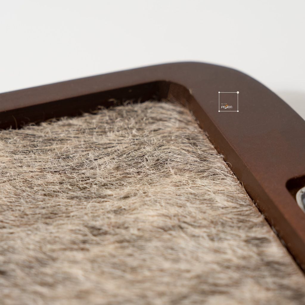 Khay Gỗ Trang Trí Lót Lông Đuôi Ngựa Châu Âu Sang Trọng