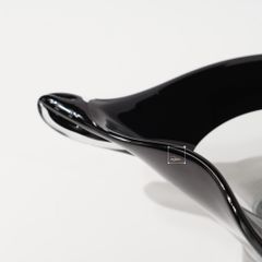 Dĩa Thủy Tinh Chân Cao Đế Dày Trang Trí Bàn Tiệc Hình Chiếc Lá