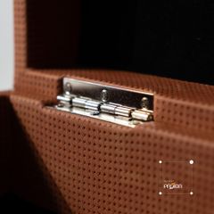 Hộp Đựng Trang Sức Minimalist Phủ Nhung Cam Đất