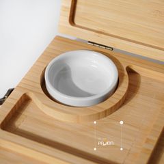 Khay Gỗ Tre Đựng Phô Mai Đồ Ăn Nhẹ Kiểu Vali Gấp Kèm Muỗng Nĩa