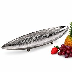 Khay Trưng Bày Thực Phẩm Inox Dáng Lá Cho Buffet