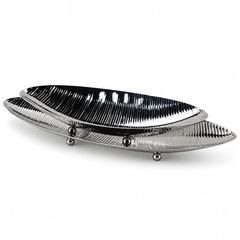 Khay Trưng Bày Thực Phẩm Inox Dáng Lá Cho Buffet