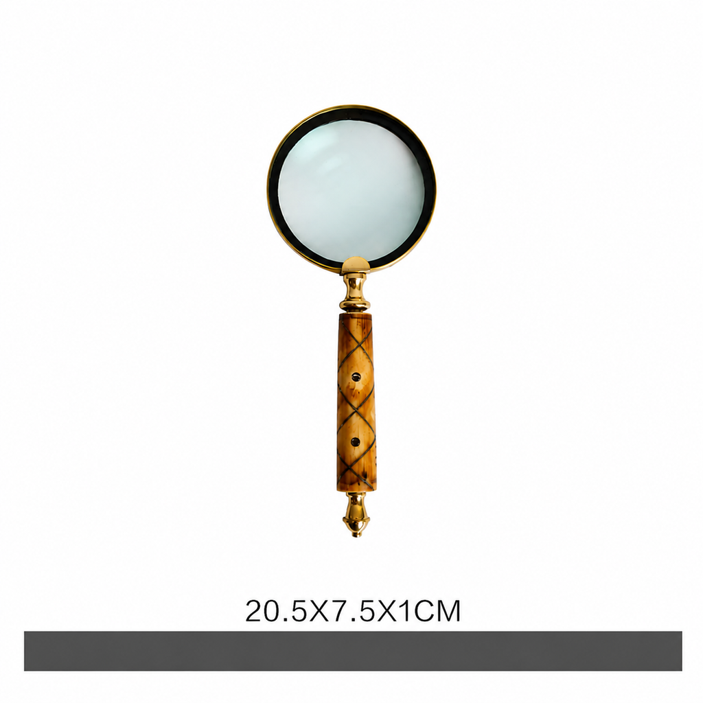 Kính Lúp Decor Bàn Làm Việc Cán Xương Bò Độc Đáo