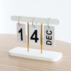 Lịch Decor Ngày Tháng Tự Lật Bằng Gỗ