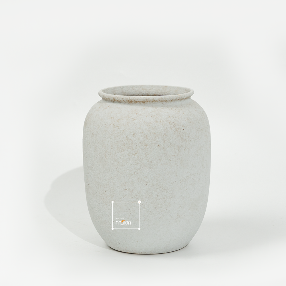 Bình Hoa Gốm Giả Cổ Phong Cách Rustic Có Quai Tai