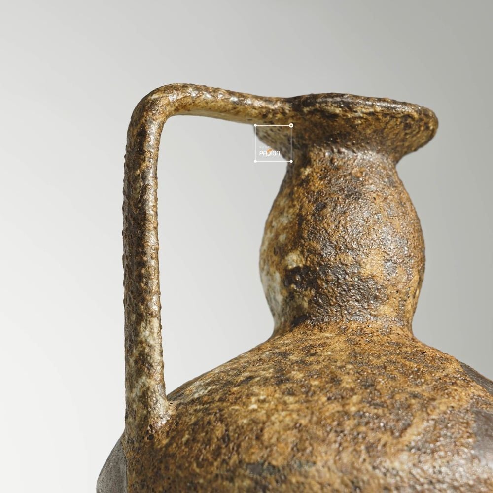 Bình Hoa Gốm Sứ Cổ Phong Cách Wabi Sabi Nâu Cổ