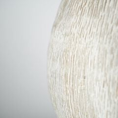 Bình Hoa Gốm Sứ Tông Xám Vân Sọc Phong Cách Wabi Sabi Miệng Cong