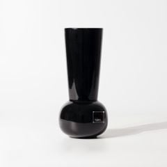 Bình Hoa Gốm Sứ Phủ Bóng Đen Đỏ Sang Trọng