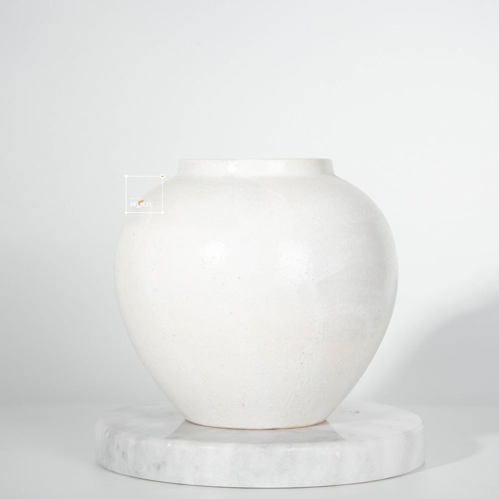 Bình Hoa Gốm Men Chấm Speckled Nghệ Thuật