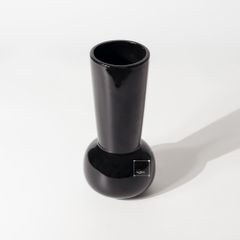 Bình Hoa Gốm Sứ Phủ Bóng Đen Đỏ Sang Trọng