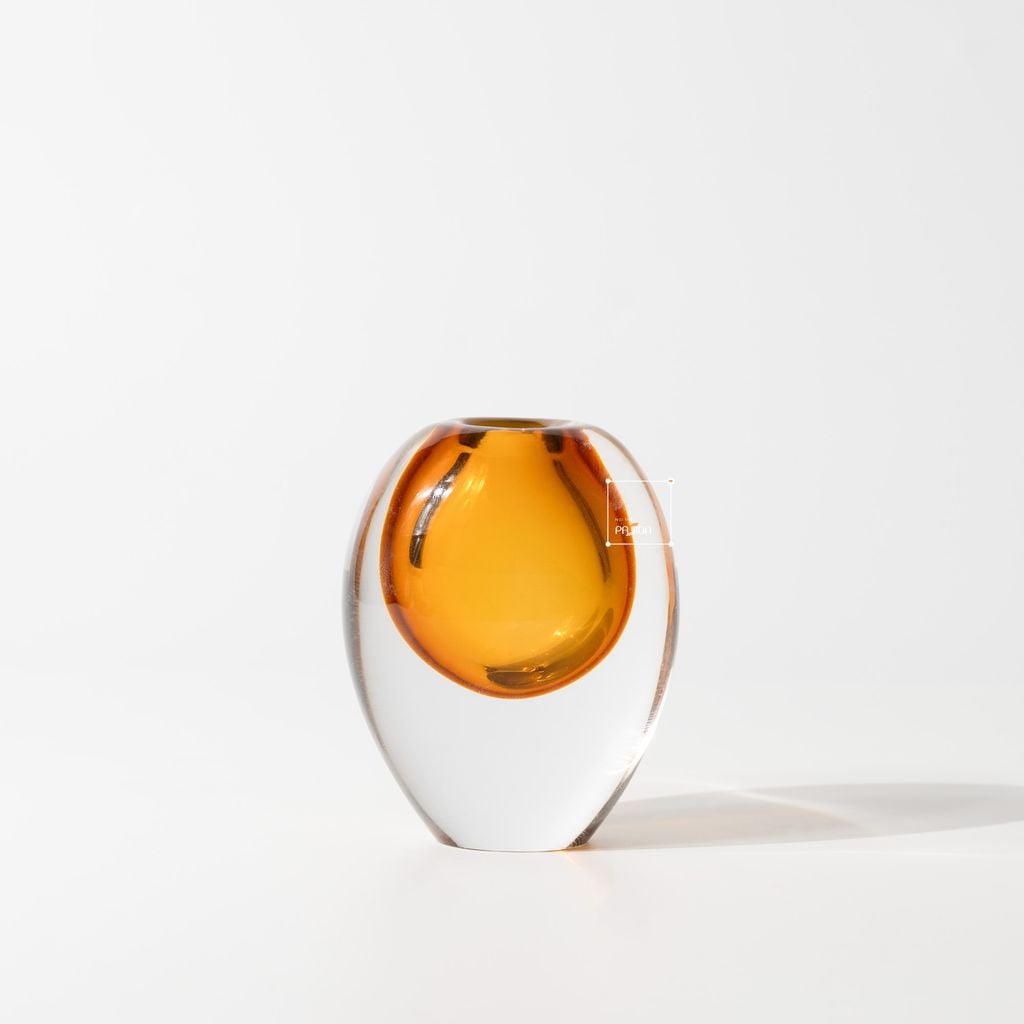 Bình Hoa Thủy Tinh Khối Đặc Cao Cấp Hình Trứng