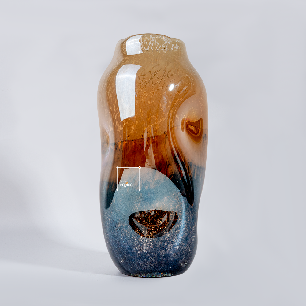 Bình Hoa Thủy Tinh Hiệu Ứng Marble Earthe Tone Sang Trọng
