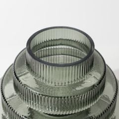 Bình Hoa Thủy Tinh Nâu Phong Cách Tháp Tầng