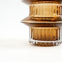 Bình Hoa Thủy Tinh Nâu Phong Cách Tháp Tầng