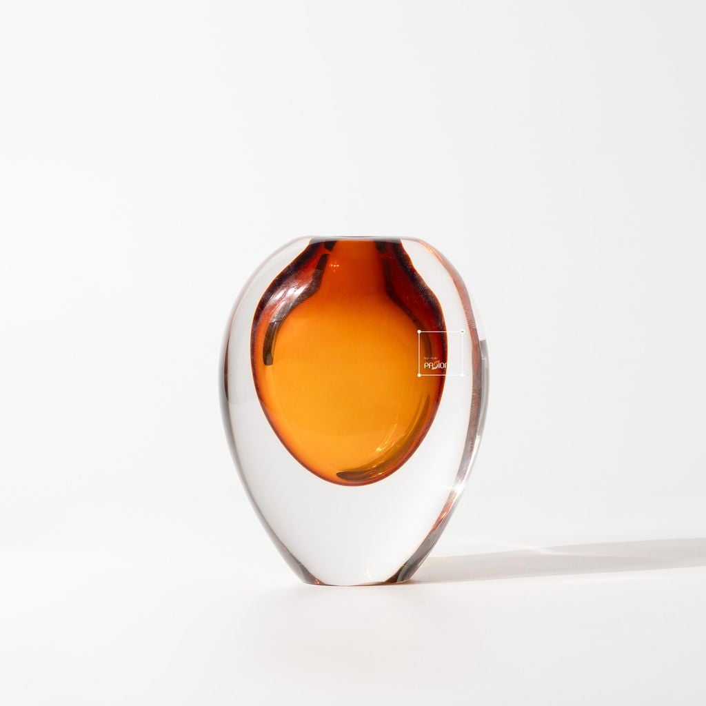 Bình Hoa Thủy Tinh Khối Đặc Cao Cấp Hình Trứng