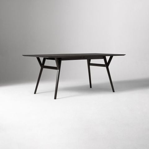 Bàn Ăn Gỗ Tối Giản Mid-Century Chân Xéo Cách Điệu Meline