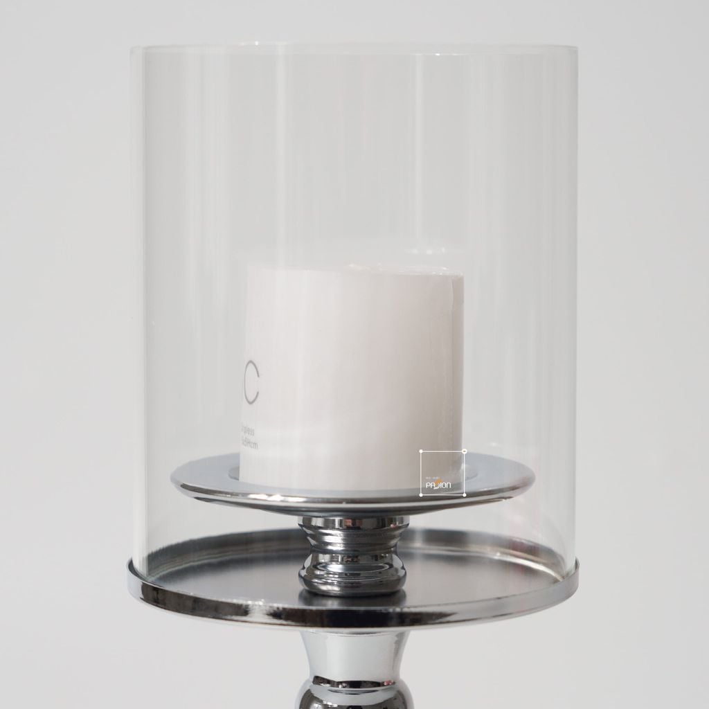 Bộ 3 Chân Nến Kèm Nến Trụ Lớn Màu Vàng Decor Bàn Ăn