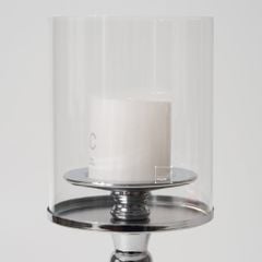 Bộ 3 Chân Nến Kèm Nến Trụ Lớn Màu Vàng Decor Bàn Ăn